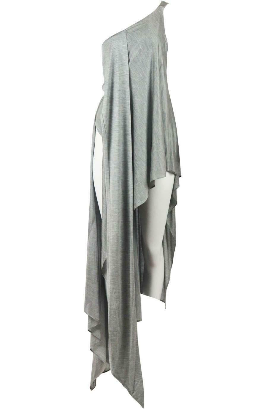 Anthony Vacarello Draped Asymmetric Satin Jersey Dress