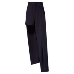Anthony Vaccarello Asymmetric Black Pants-Shorts FR 36 (US6)
