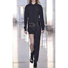 Anthony Vaccarello Asymmetric Black Pants-Shorts FR 38 (US8)
