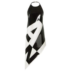 Anthony Vaccarello Asymmetrical Coated Crepe Dress