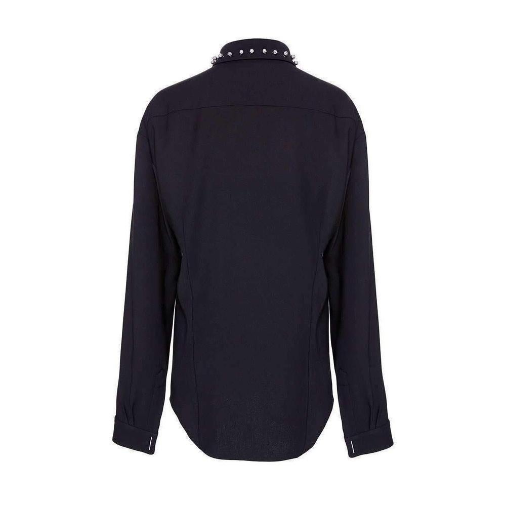 
Anthony Vaccarello Black Classical Shirt With Stud Collar