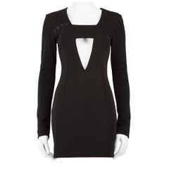 Anthony Vaccarello Vestido recortado ojal negro Talla XS