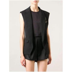 Anthony Vaccarello Pinned Anchor Emblem Vest