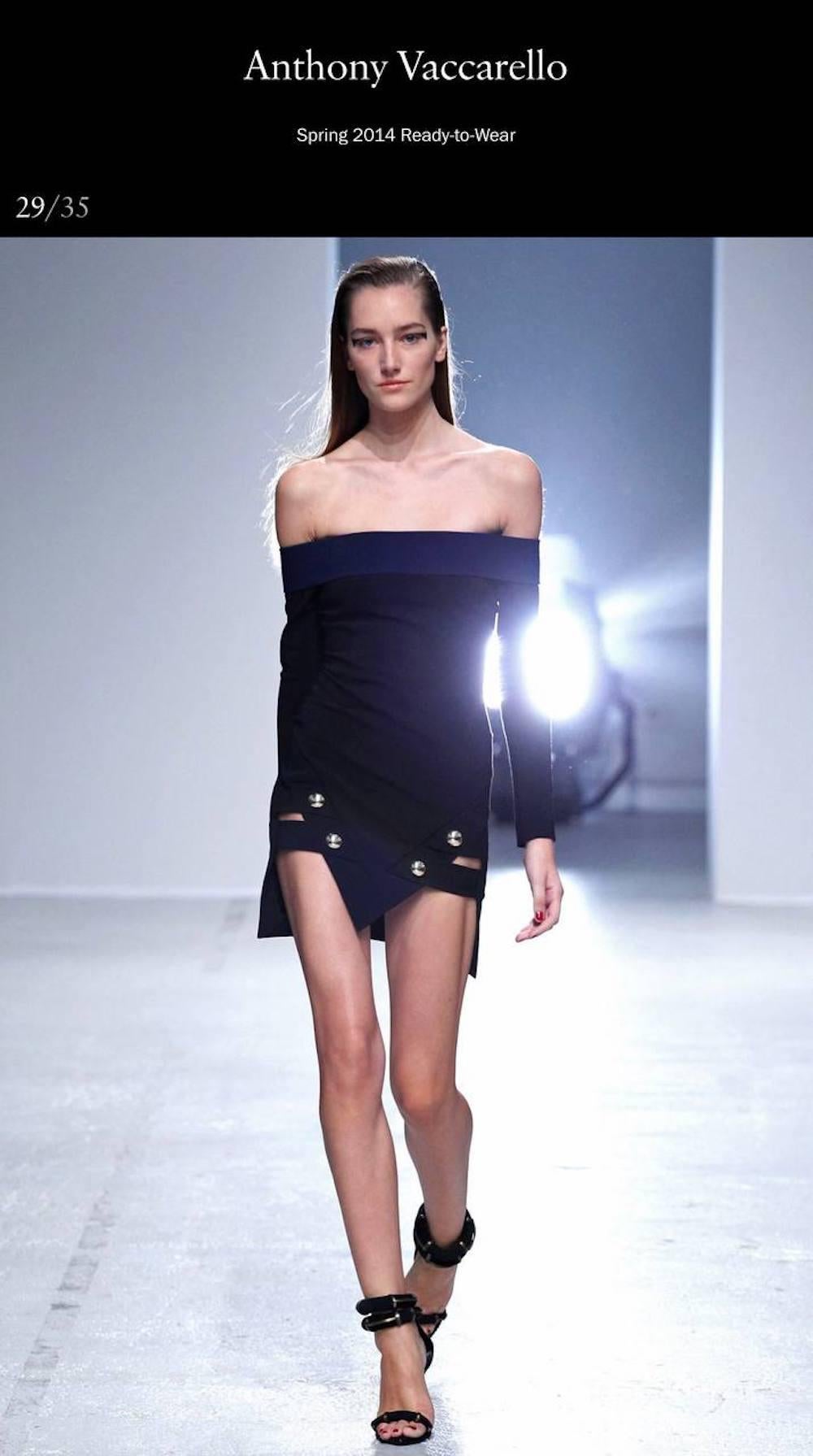 Anthony Vaccarello Runway off-the-shoulder Dress, SS 2014 For Sale 5