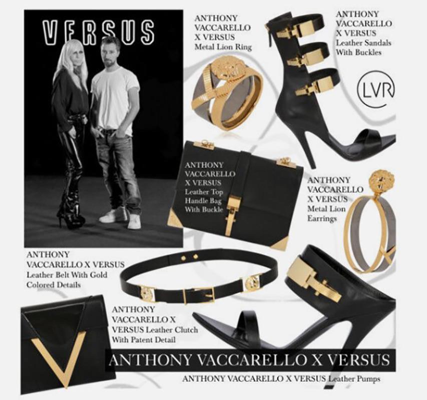 VERSUS VERSACE



Anthony Vaccarello X Versus Versace 

Two tone double hooped Necklace, Earrings with gold tone lion detailing and delicate logo embellishment, Cuff bracelet and Ring 

A definitely cool accessory.




Size selection: One size.