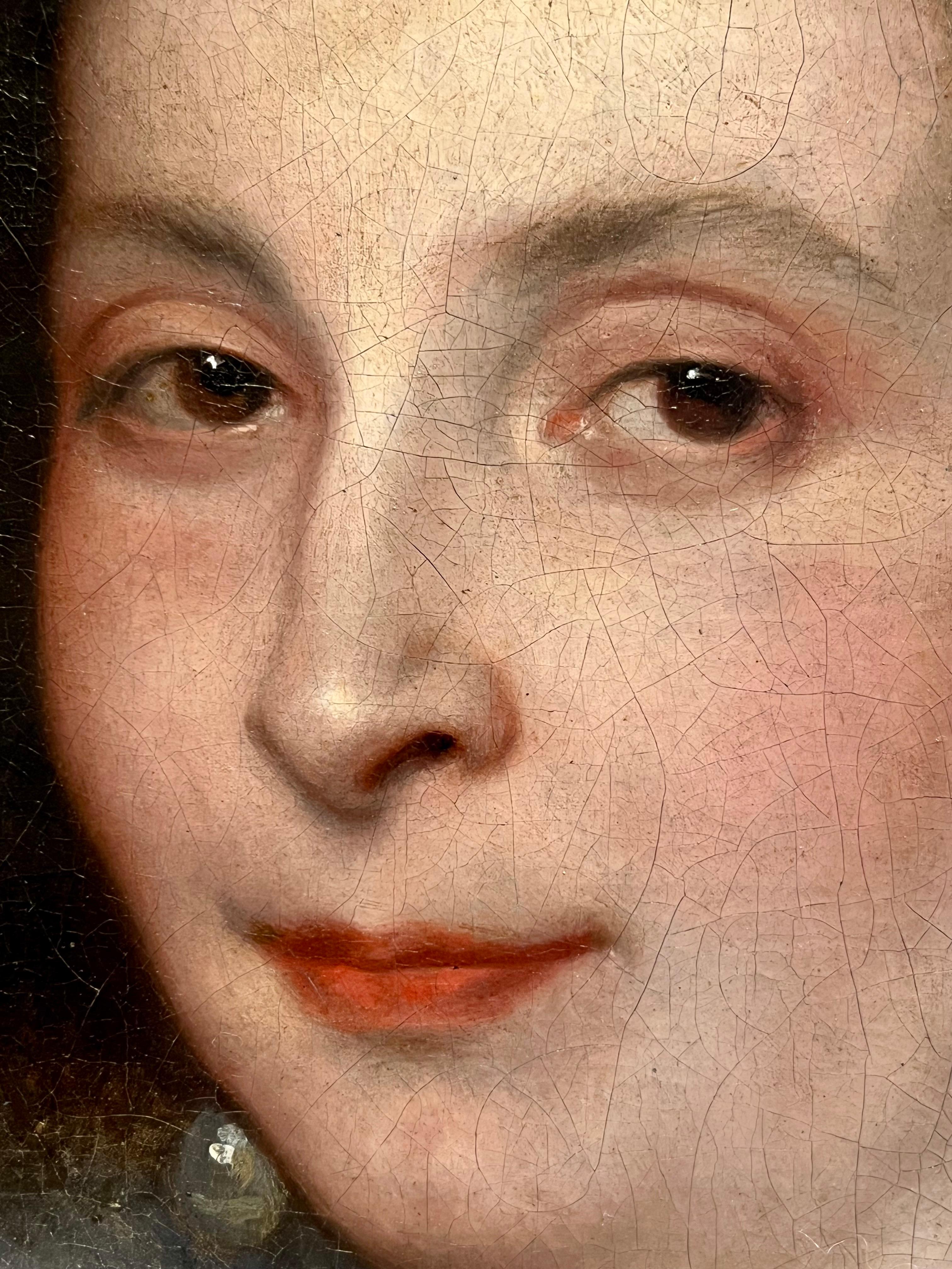 Portrait d'Anna Maria De Camiudo, peinture de maître ancienne du 17e siècle 

Anna Maria de Camiudo était une noble espagnole, fille de Don Pedro Velasques de Camiudo et de Dona Maria de los Rios y Alarcon. Née à la fin du XVIe siècle, elle a