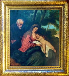 19th-century Old Master-style Holy Family, After Anthonius van Dyck