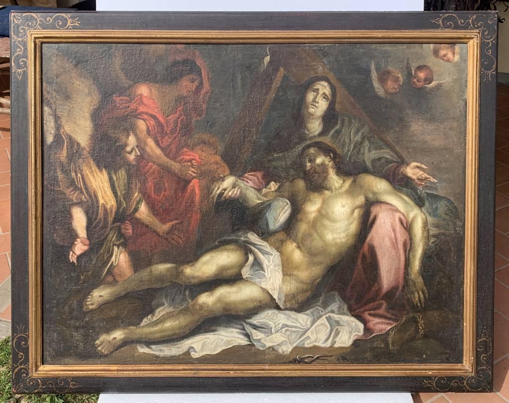 Anthony Van Dyck workshop (Baroque) - 17th century figure painting - Deposition For Sale 1