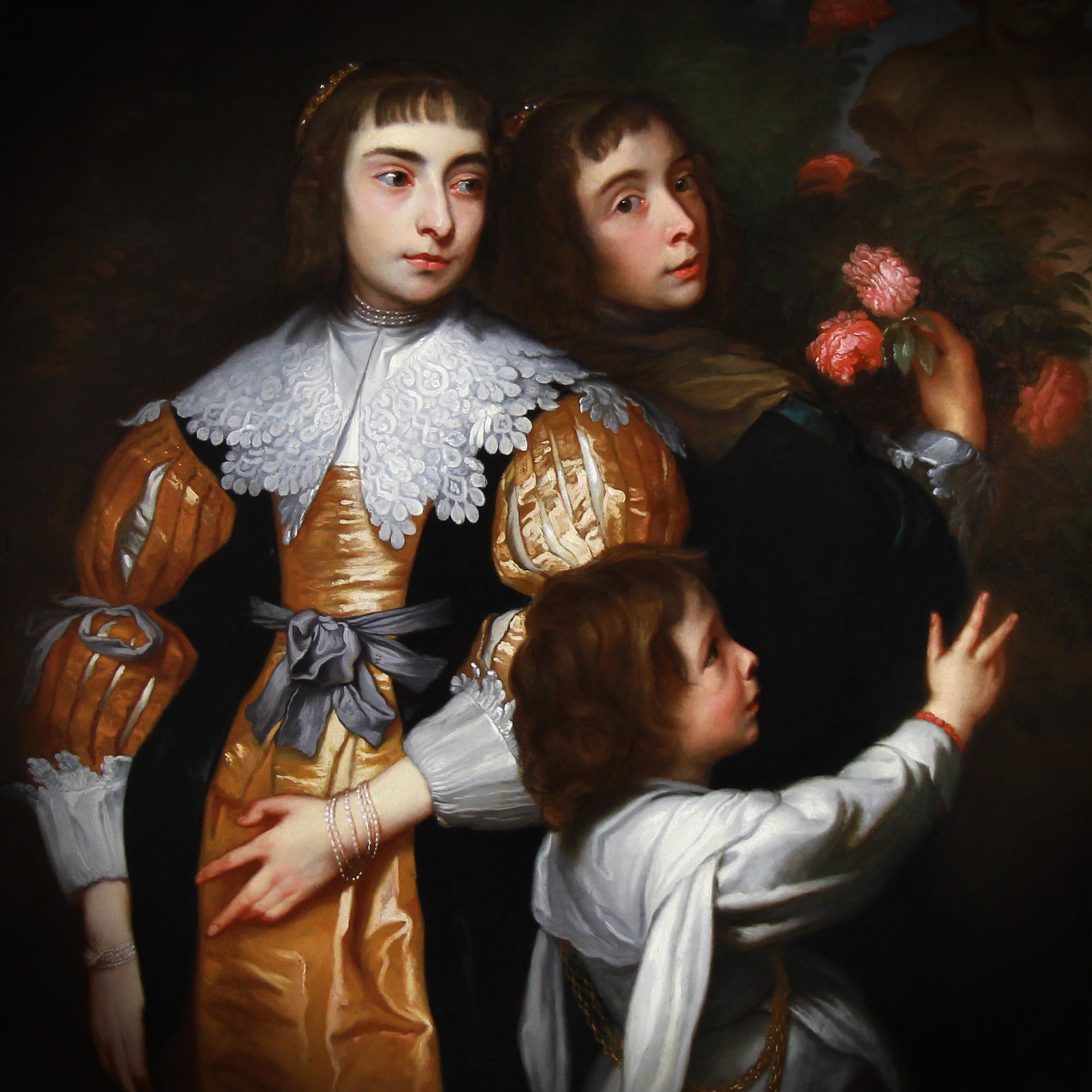 Oil On Canvas Family Portrait After Sir Anthony Van Dyck ca 1870 For Sale 2