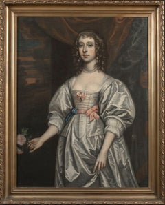 Antique Portrait Of A Lady, Frances Bard (1646-1702) Mistress of The Duke Of Cumberland 