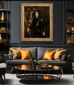 Portrait of a Royalist Officer in Armour with Horse & Groom c.1650–1665, Large