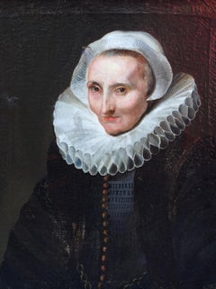 Portrait of a Sixty Year Old Woman - Dutch Old Master art oil painting