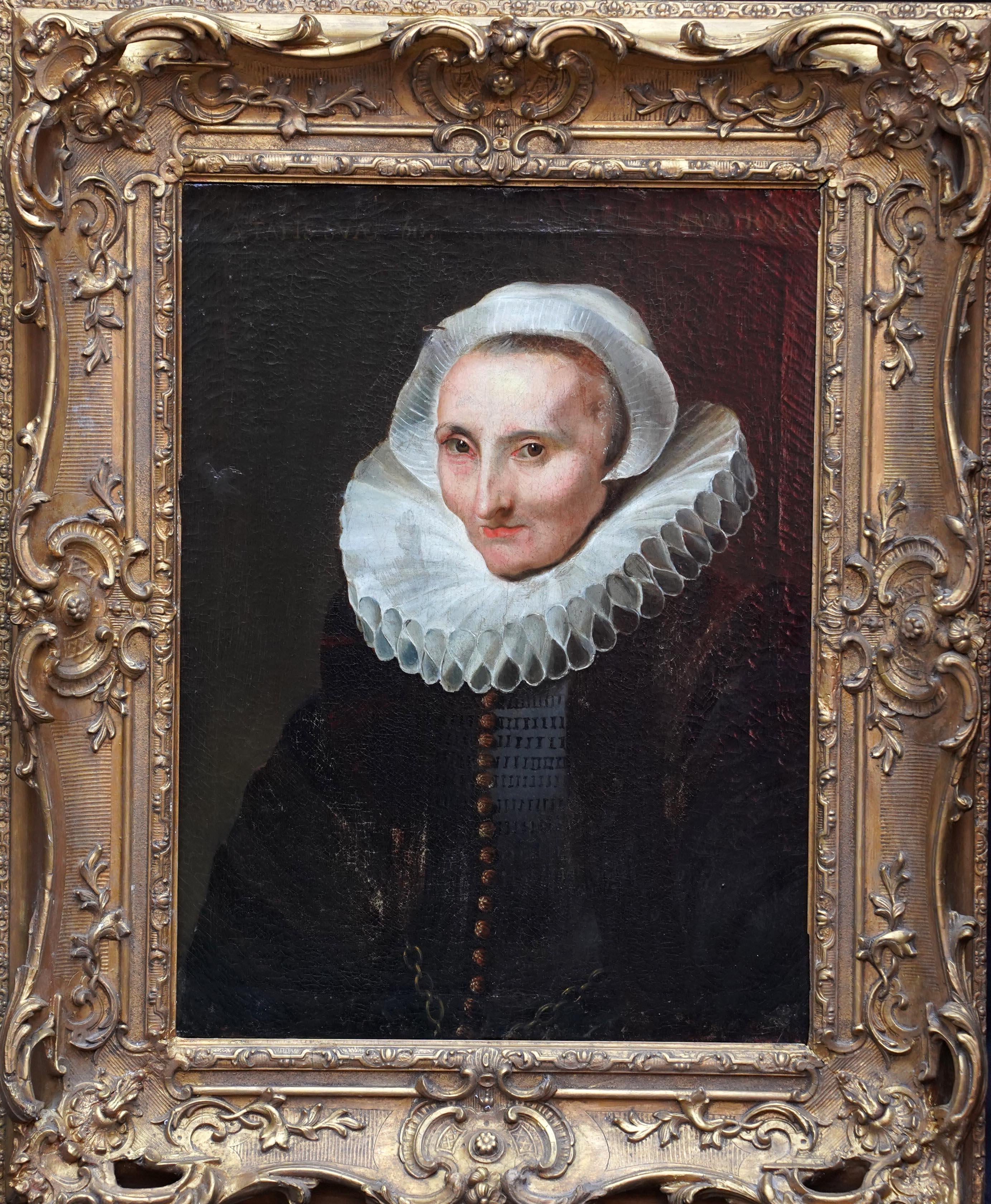 Portrait of a Sixty Year Old Woman - Dutch Old Master art oil painting