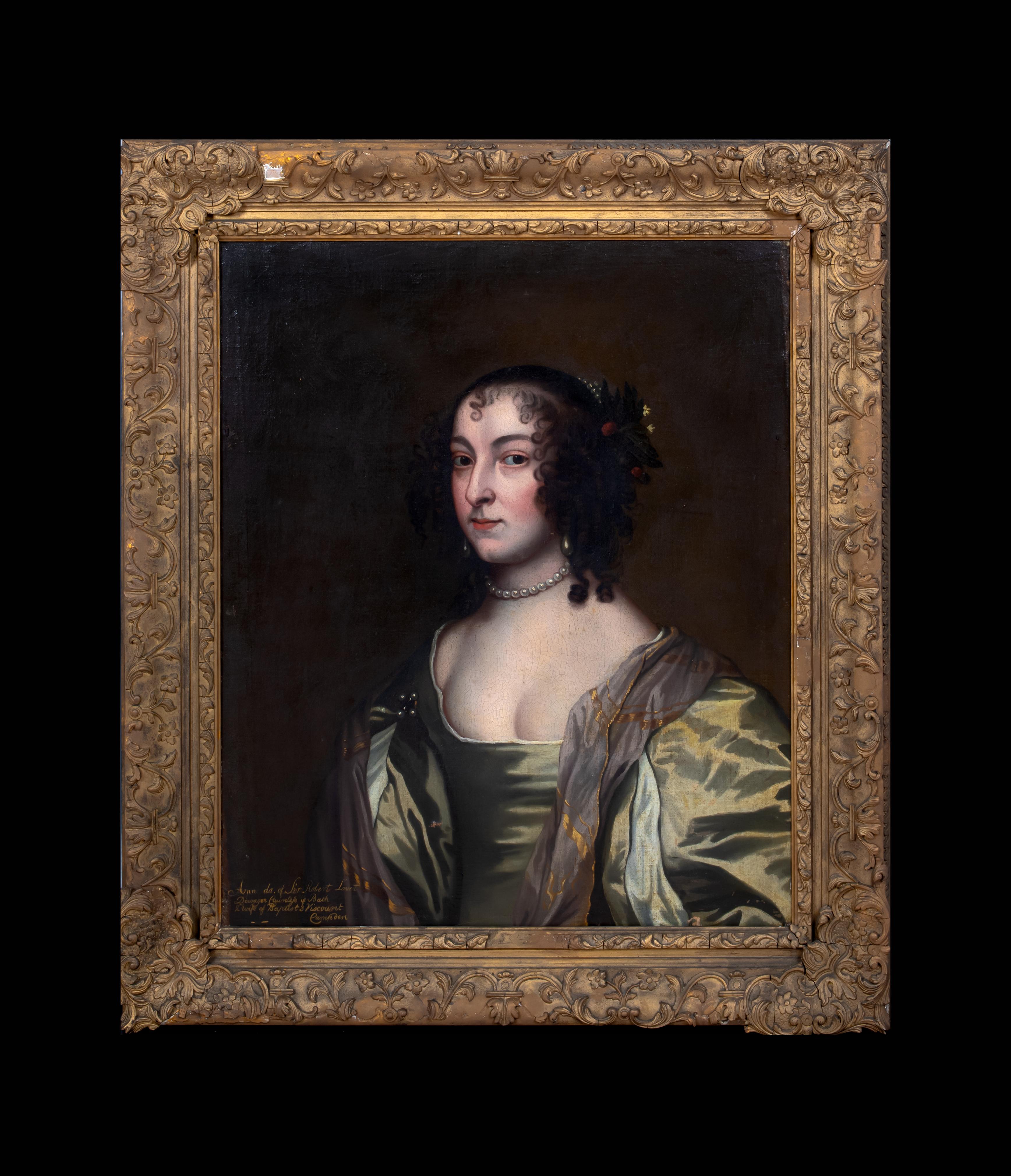 Portrait of Anne Bourchier Countess of Bath, later Lady Ann Noel 17th Century - Painting by Anthony Van Dyck