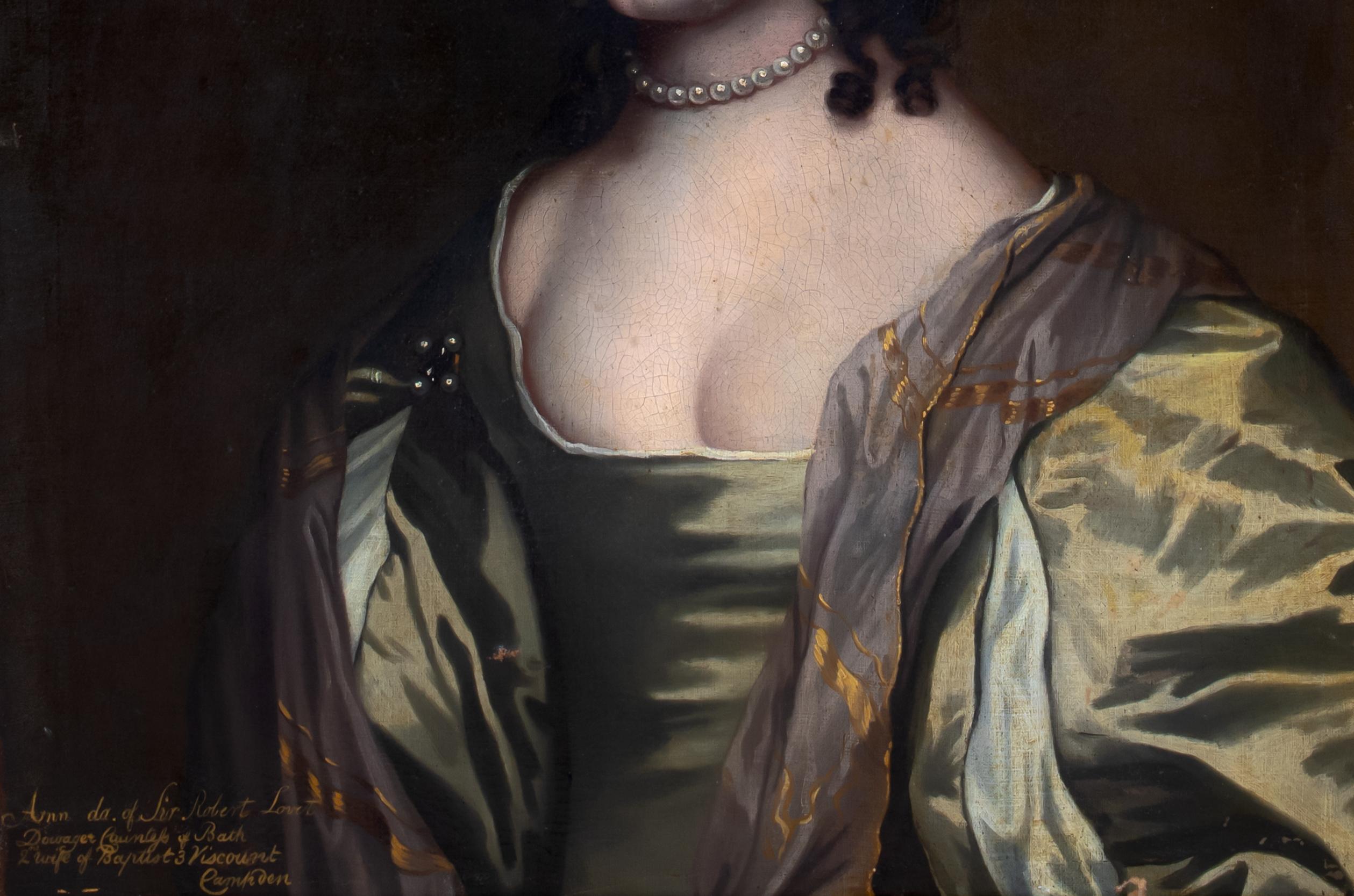 Portrait of Anne Bourchier Countess of Bath, later Lady Ann Noel 17th Century

SIR ANTHONY VAN DYCK (1599-1641)

Large 17th Century portrait of Anne Bourchier, Countess Of Bath as Lady Anne Noel, oil on canvas. Excellent quality and condition bust