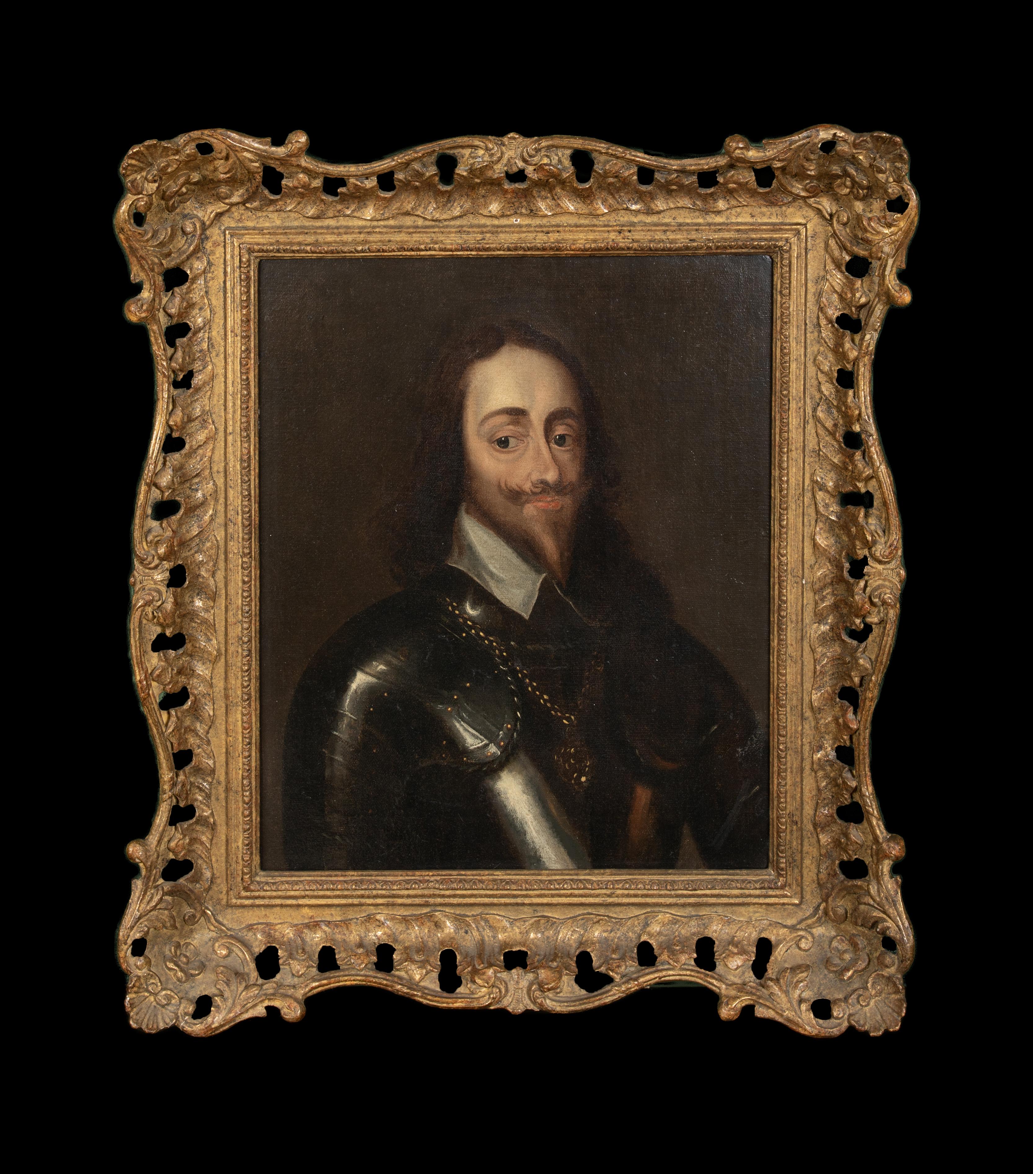 Ritratto di Charles I che indossa l'Ordine della Giarrettiera, XVII secolo - Painting di Anthony Van Dyck