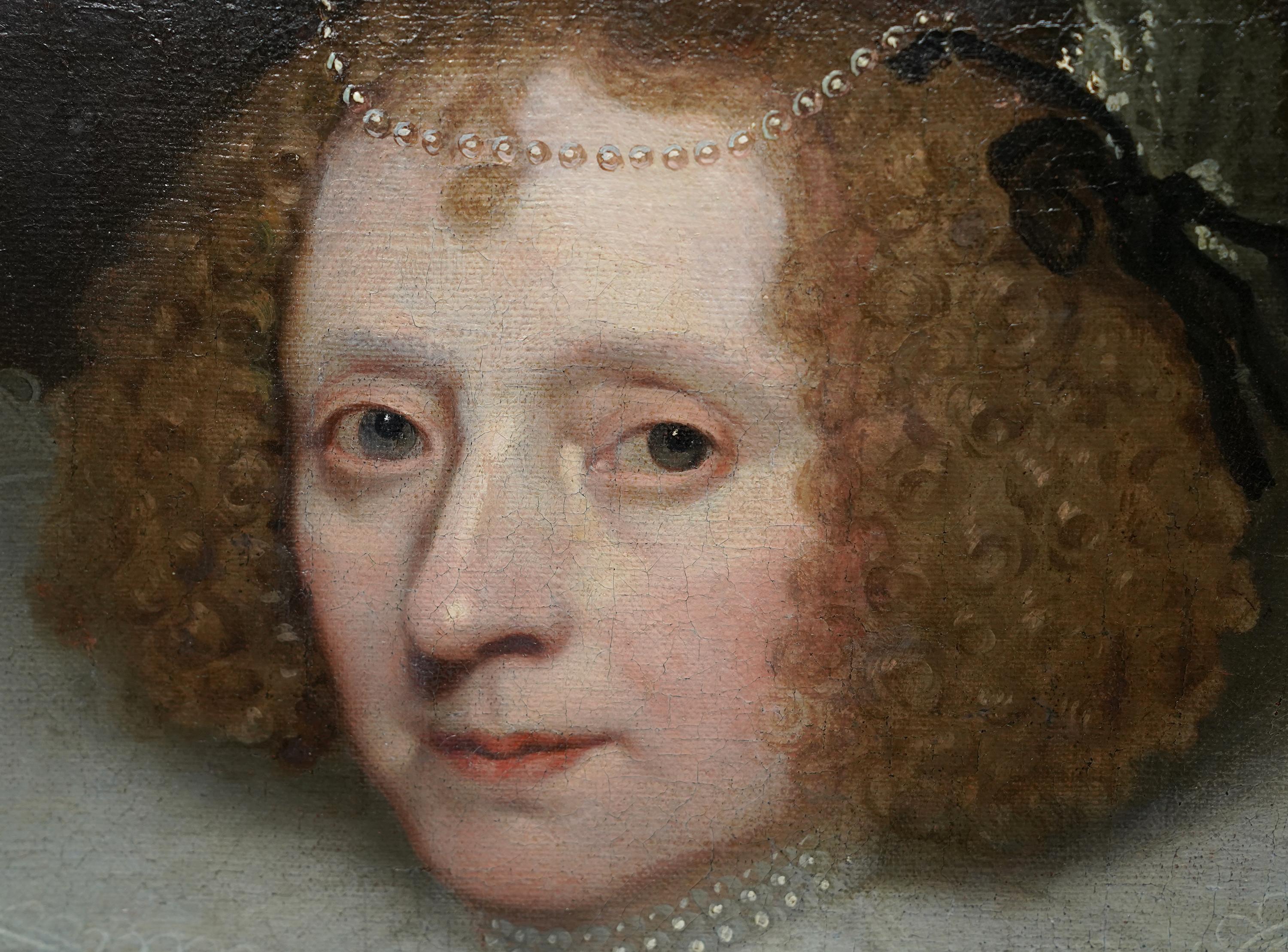 Portrait of Frances Howard Duchess of Richmond - Flemish Old Master oil painting - Old Masters Painting by Anthony Van Dyck