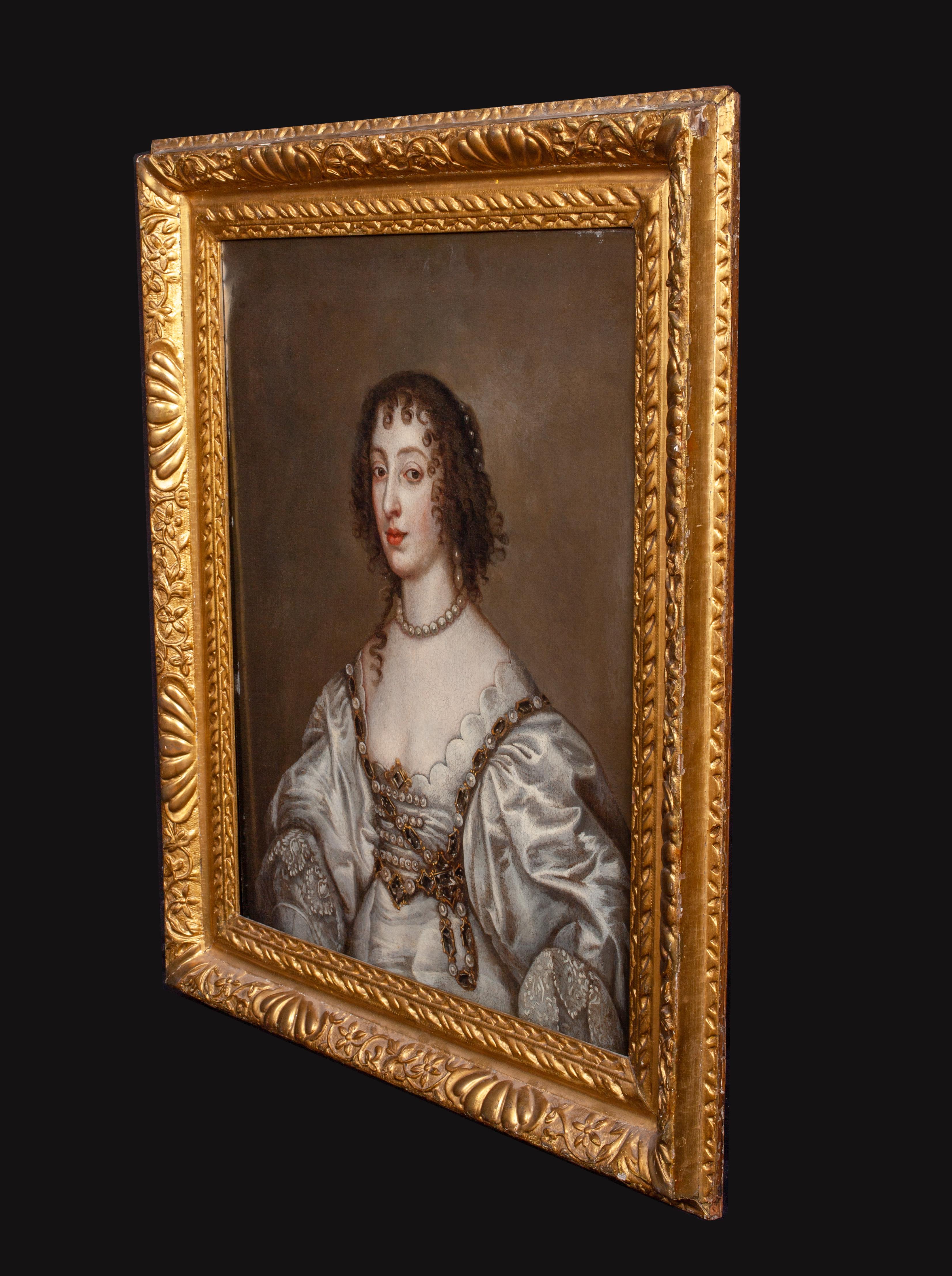 Portrait d'Henrietta Maria (1609-1669) Reine d'Angleterre, 17ème siècle 4