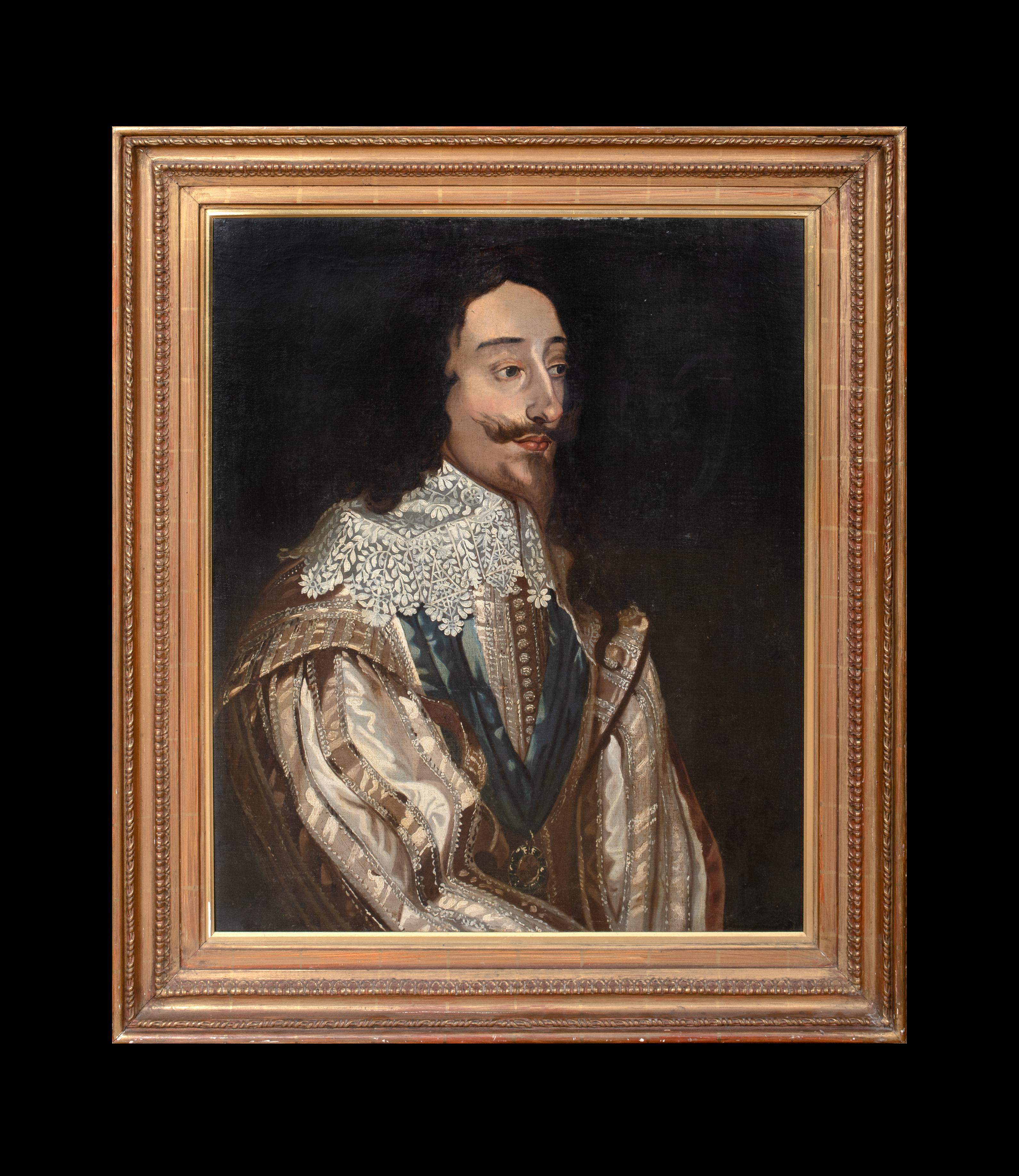 Portrait Of King Charles I, 17th Century  School of Anthony Van Dyck (1599-1641) For Sale 1