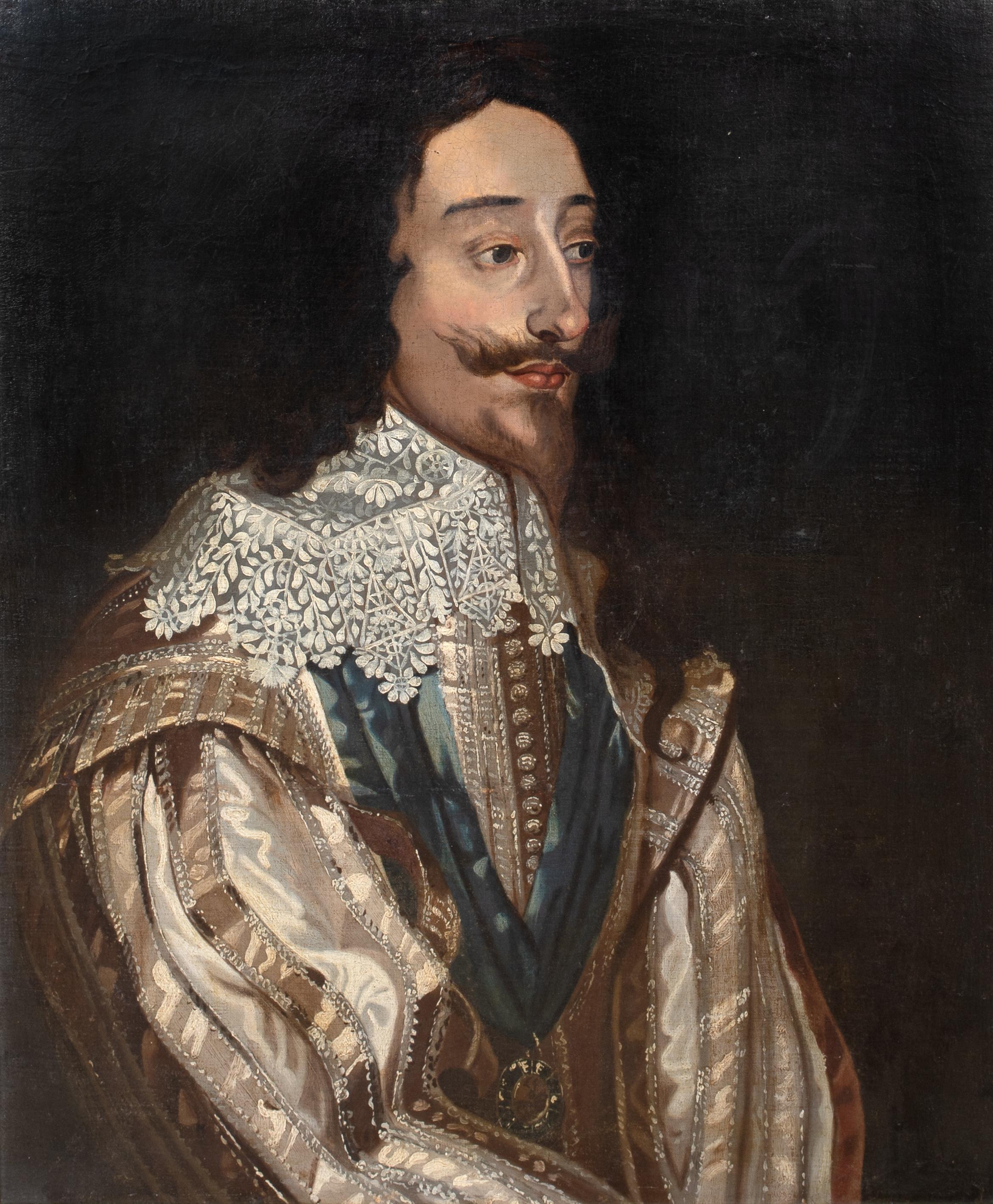Portrait Of King Charles I, 17th Century  School of Anthony Van Dyck (1599-1641) For Sale 4