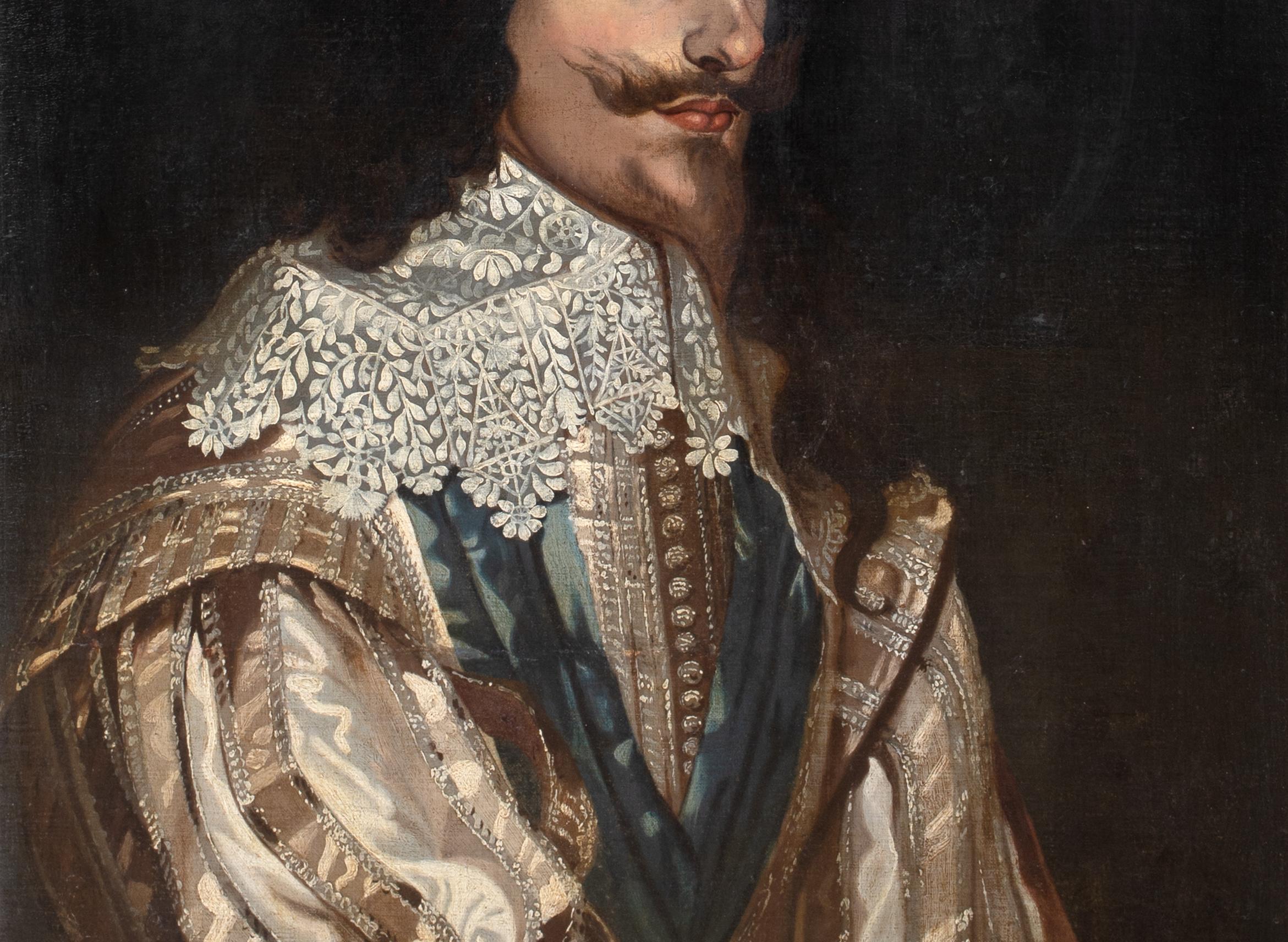 Portrait Of King Charles I, 17th Century  School of Anthony Van Dyck (1599-1641) For Sale 5