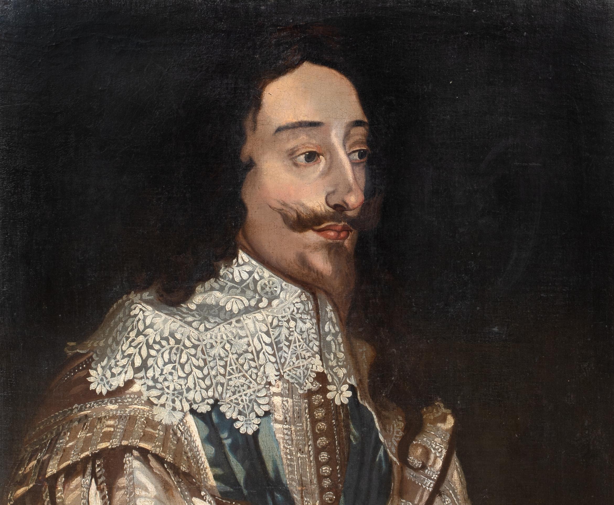Portrait Of King Charles I, 17th Century  School of Anthony Van Dyck (1599-1641) For Sale 6