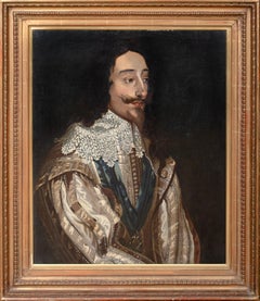 Portrait Of King Charles I, 17th Century  School of Anthony Van Dyck (1599-1641)