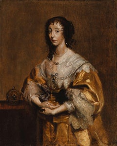 Queen Maria Henrietta - Circle of Anthony Van Dyck 