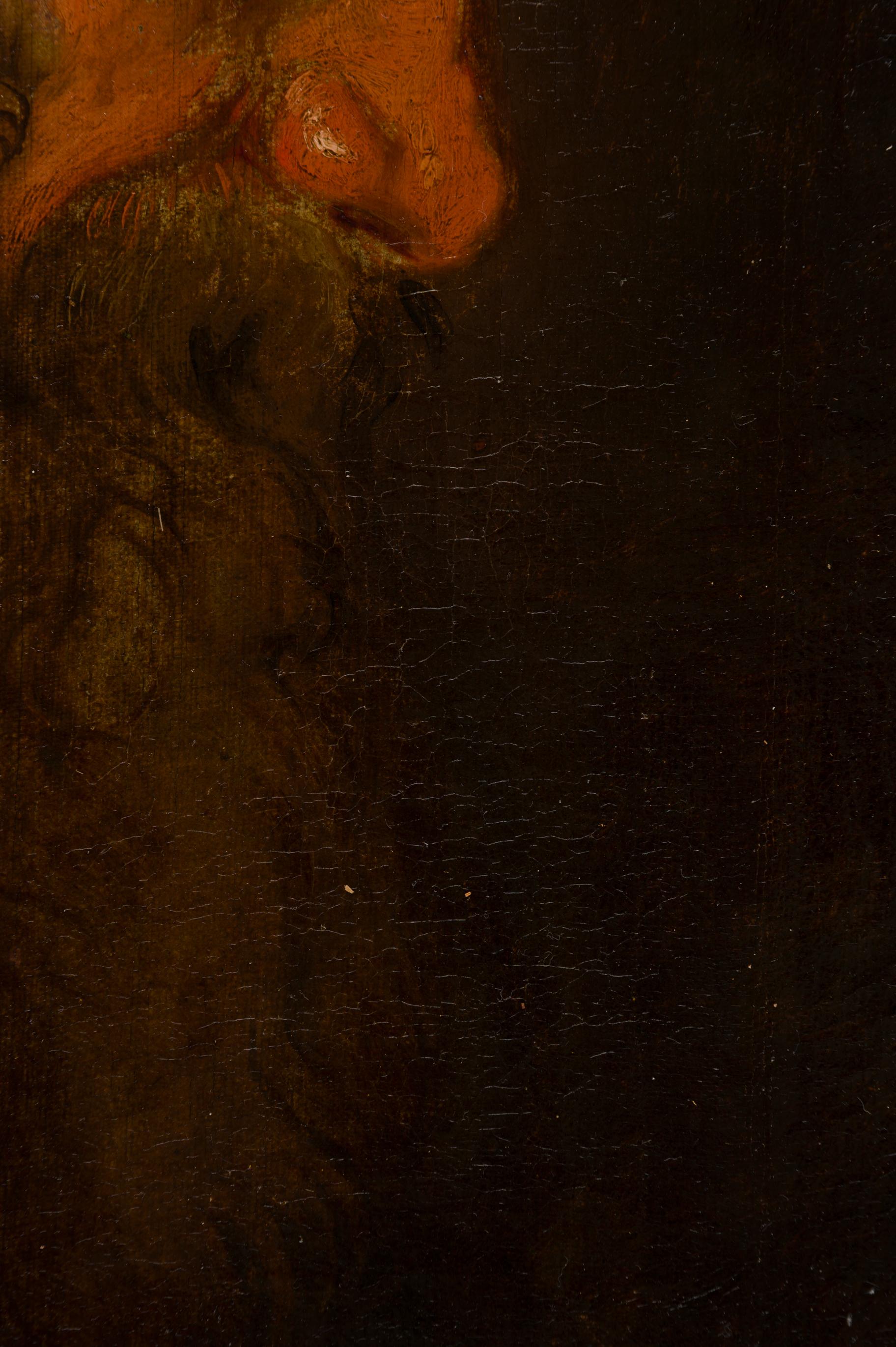Study of a Bearded Man's Head - Black Portrait Painting by Anthony Van Dyck