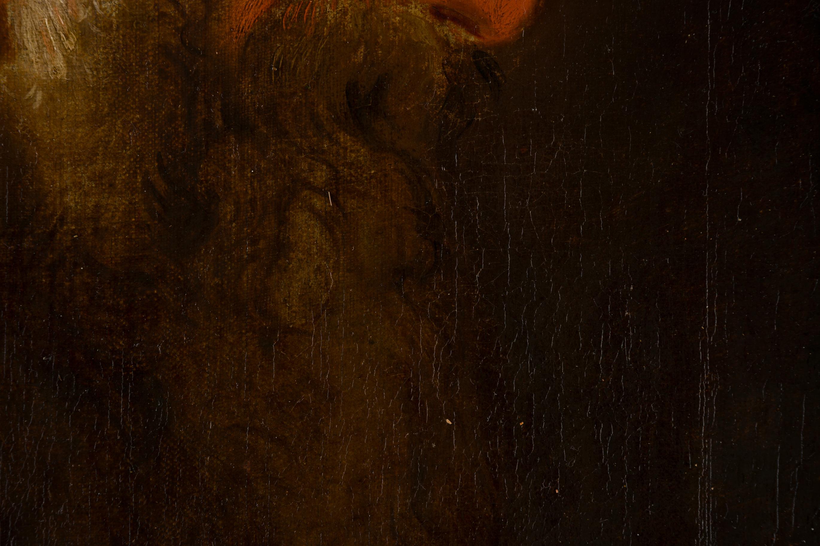 Studio of Van Dyck (Antwerp, early 17th century)
Study of a Bearded Man's Head

Oil on canvas,
46 x 34 cm

Inscribed on the reverse of the stretcher: “Etude de ... / vente du ... ; Jordaens” and numbered “117”
Unsigned

Provenance:
Private