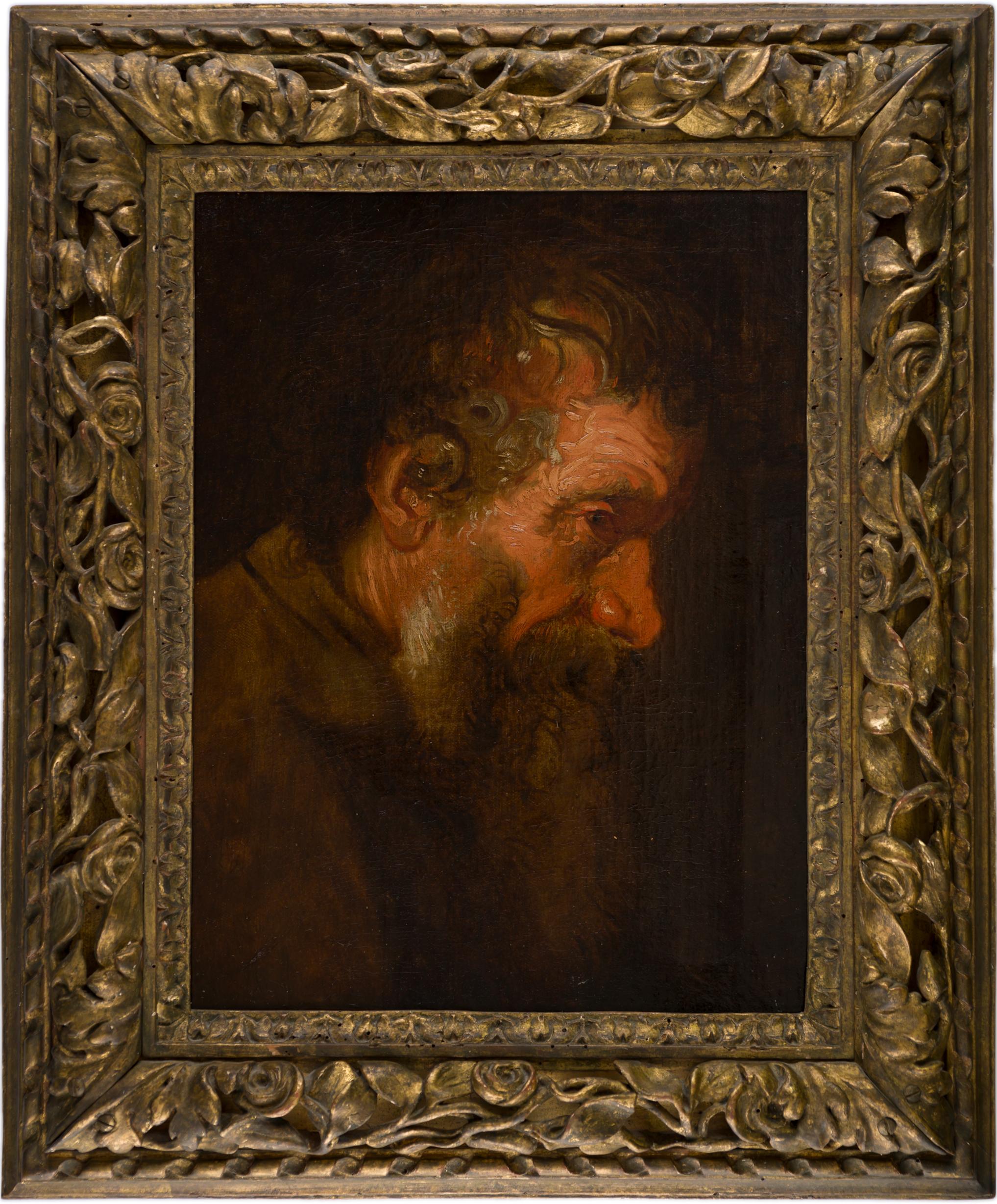Studio della testa di un uomo barbuto