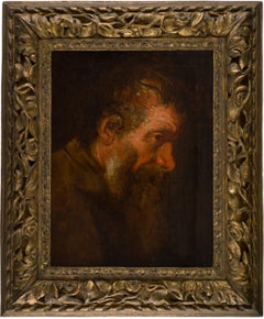 Étude de la tête d'un homme barbu