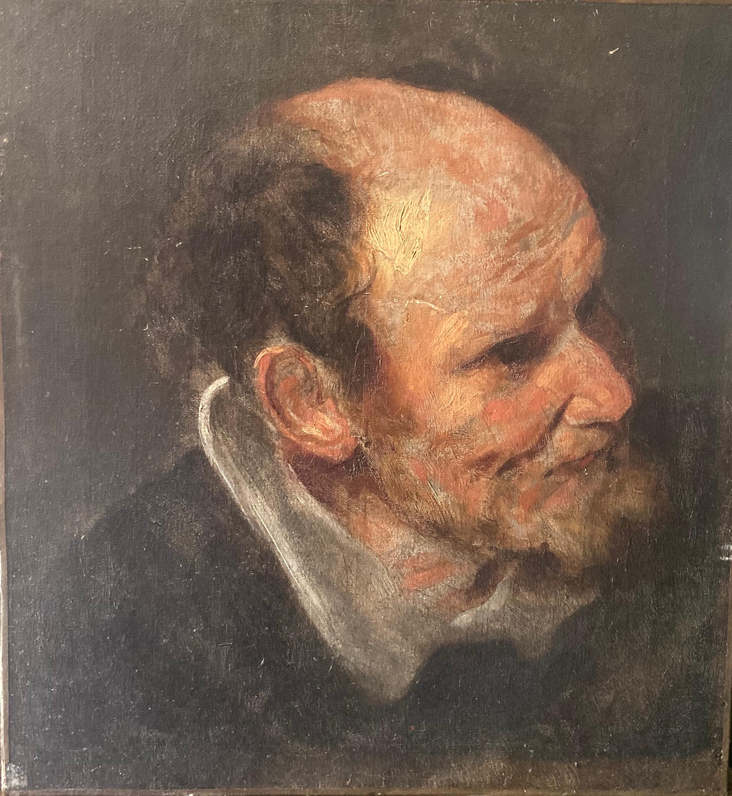 Sir Anthony Van Dyck Pintura al óleo del siglo XVII Estudio de la cabeza de un hombre en venta 2