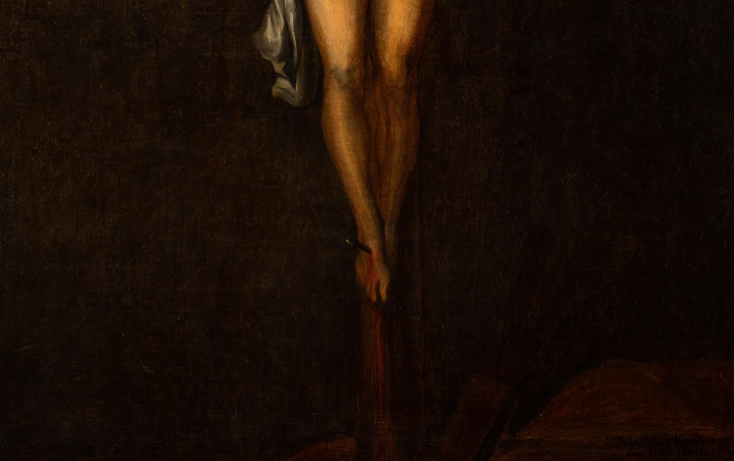 The Crucifixion, 17th Century   circle of Anthony VAN DYCK (1599-1641) For Sale 2