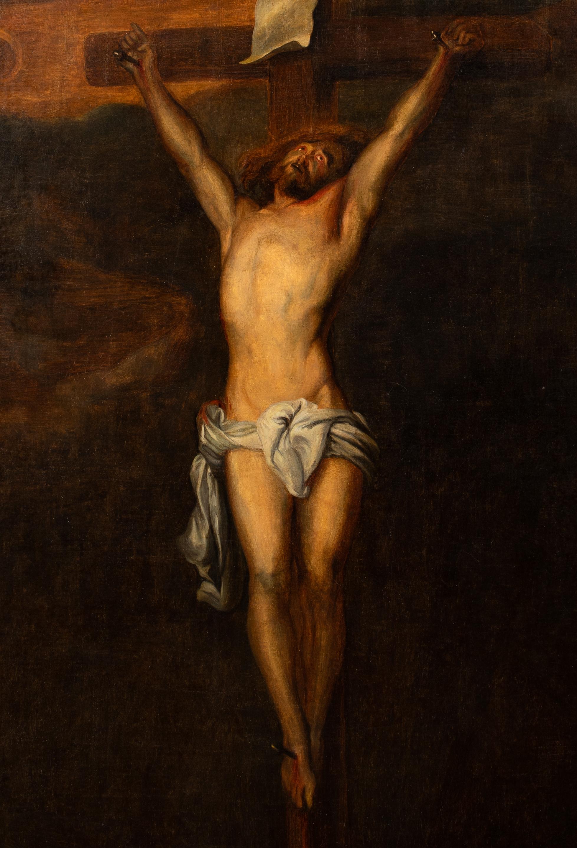 The Crucifixion, 17th Century   circle of Anthony VAN DYCK (1599-1641) For Sale 4