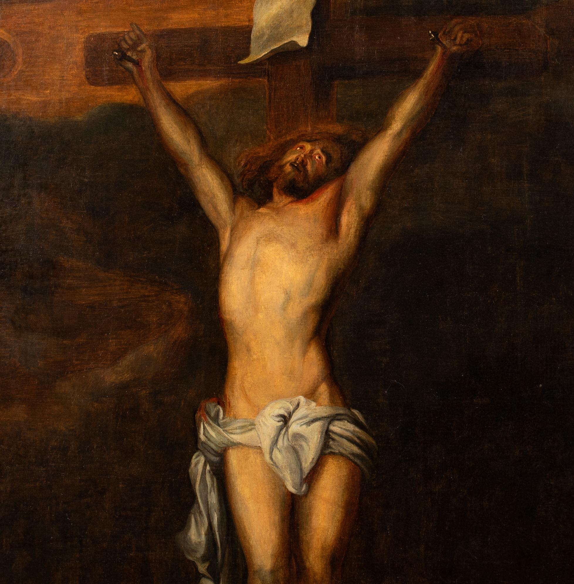 The Crucifixion, 17th Century   circle of Anthony VAN DYCK (1599-1641) For Sale 5