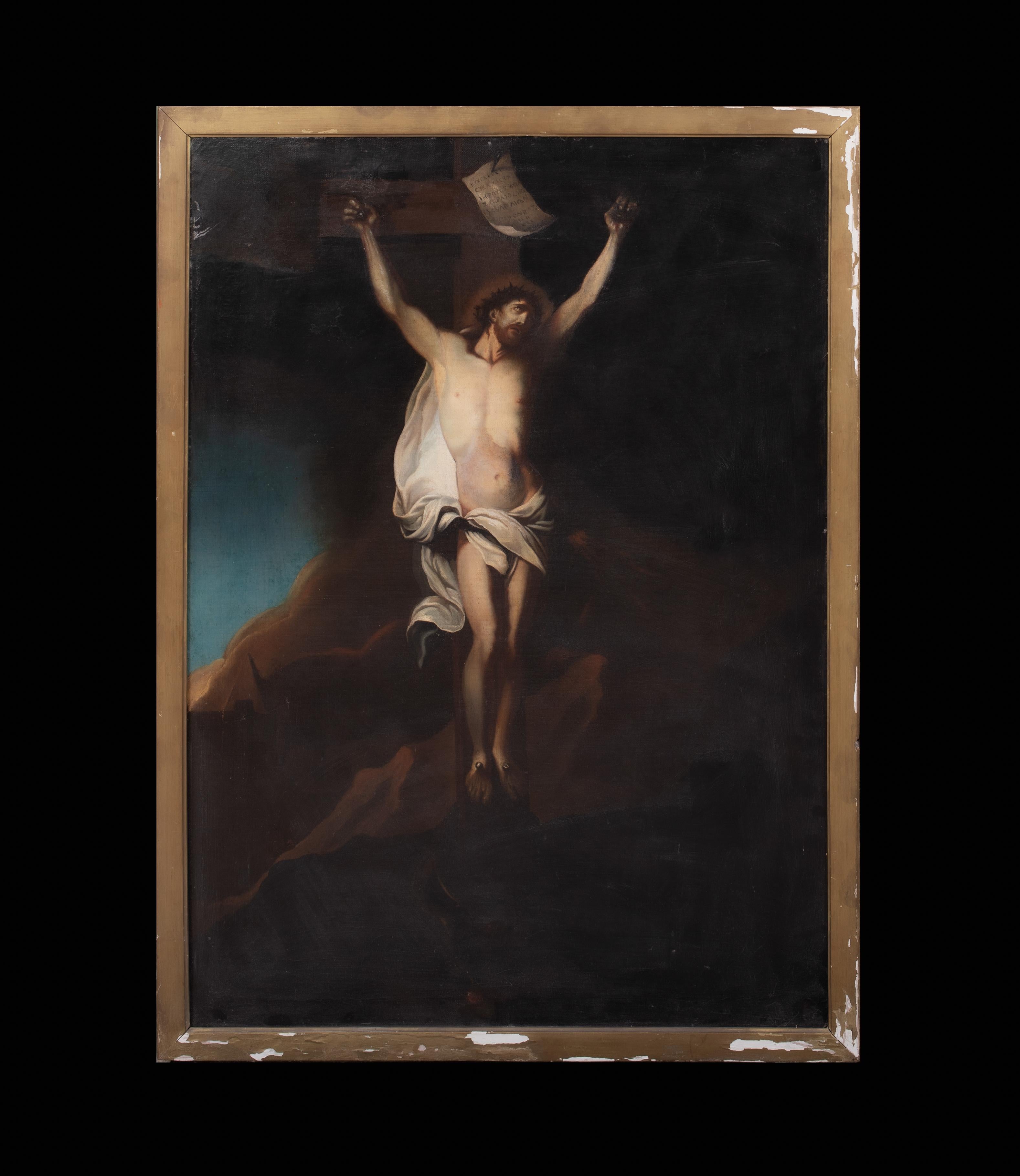 La Crucifixión, siglo XVII  Escuela de Anthony Van Dyck (1599-1641) 1