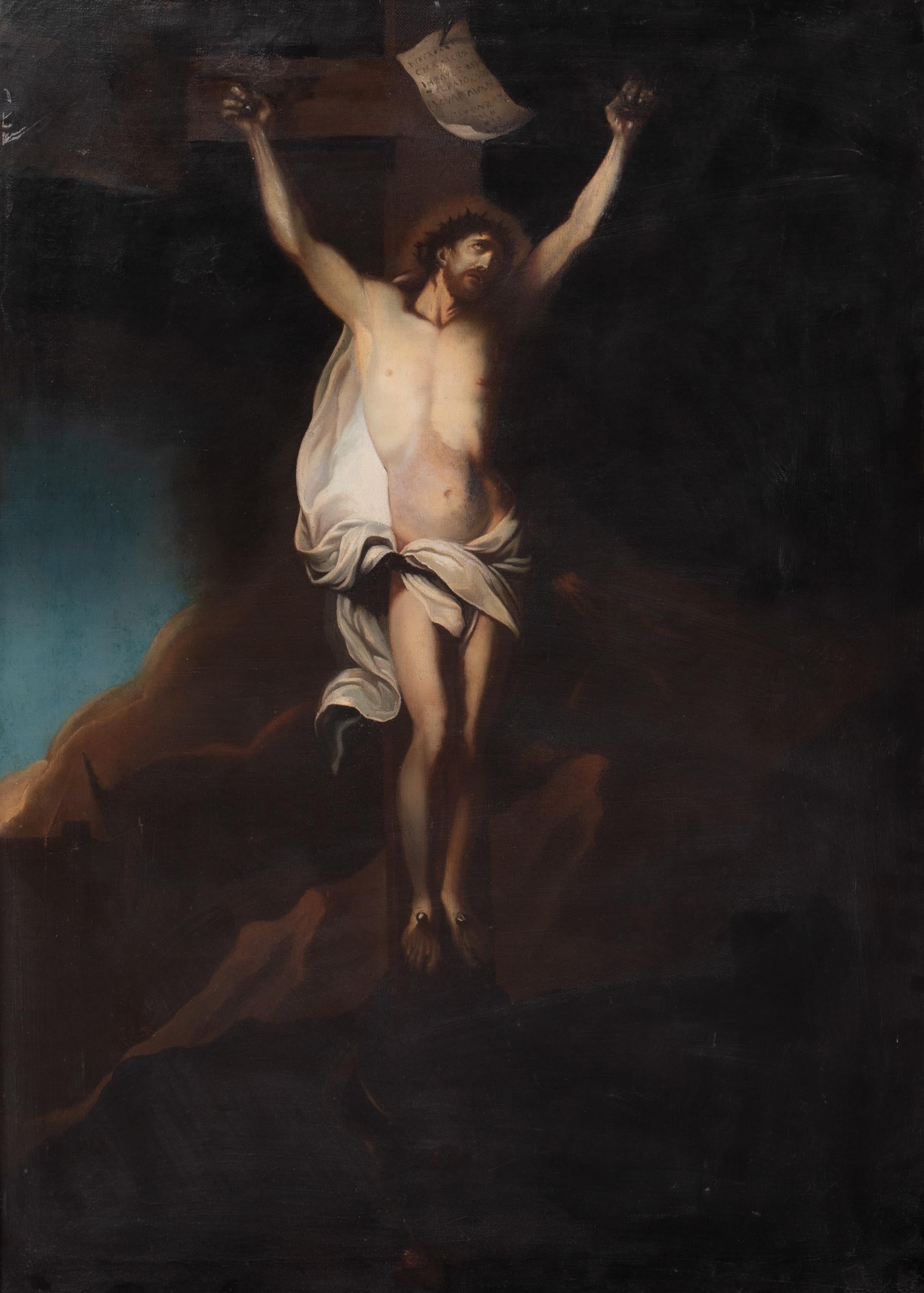 La Crucifixión, siglo XVII  Escuela de Anthony Van Dyck (1599-1641) 2