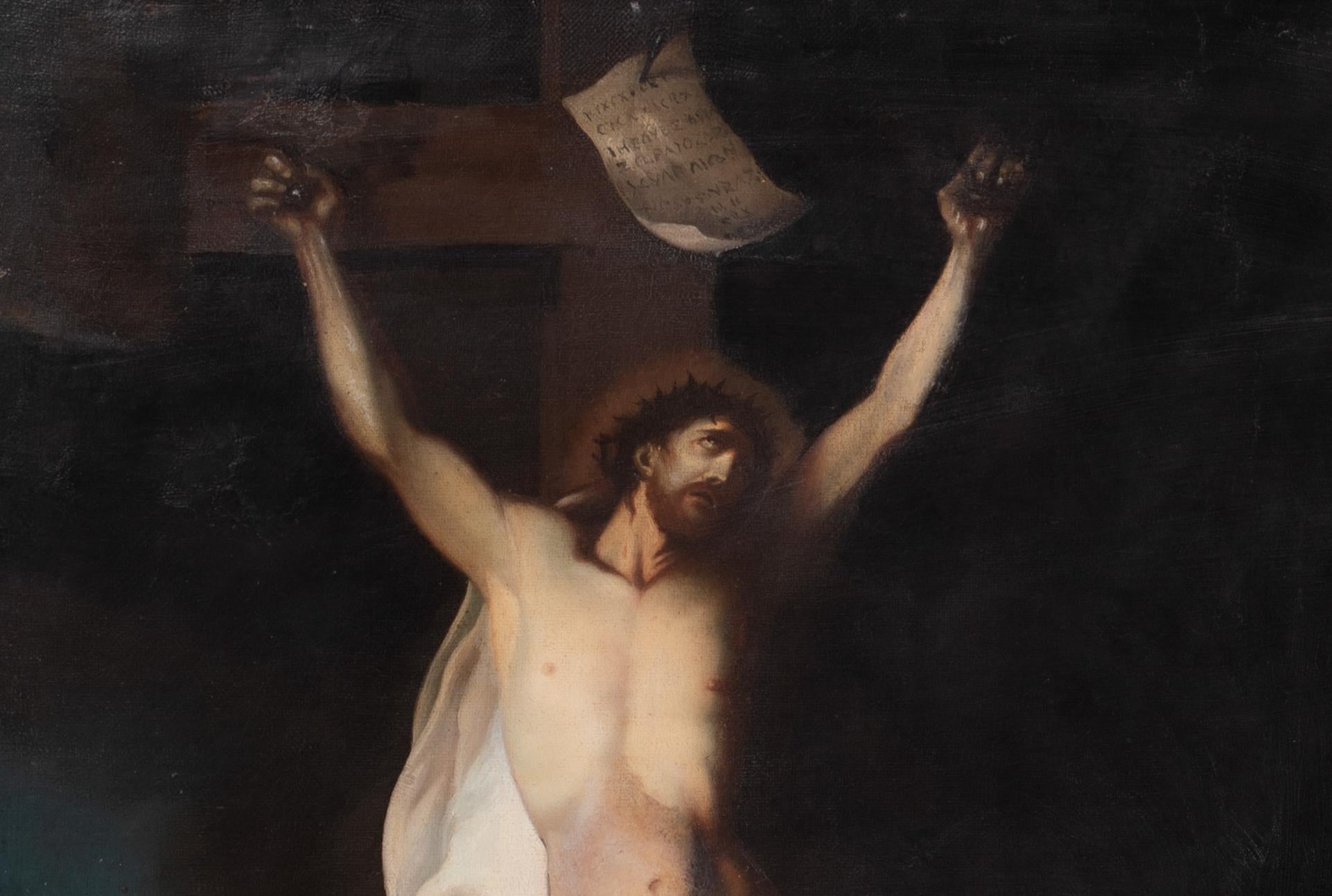 La Crucifixión, siglo XVII  Escuela de Anthony Van Dyck (1599-1641) 6