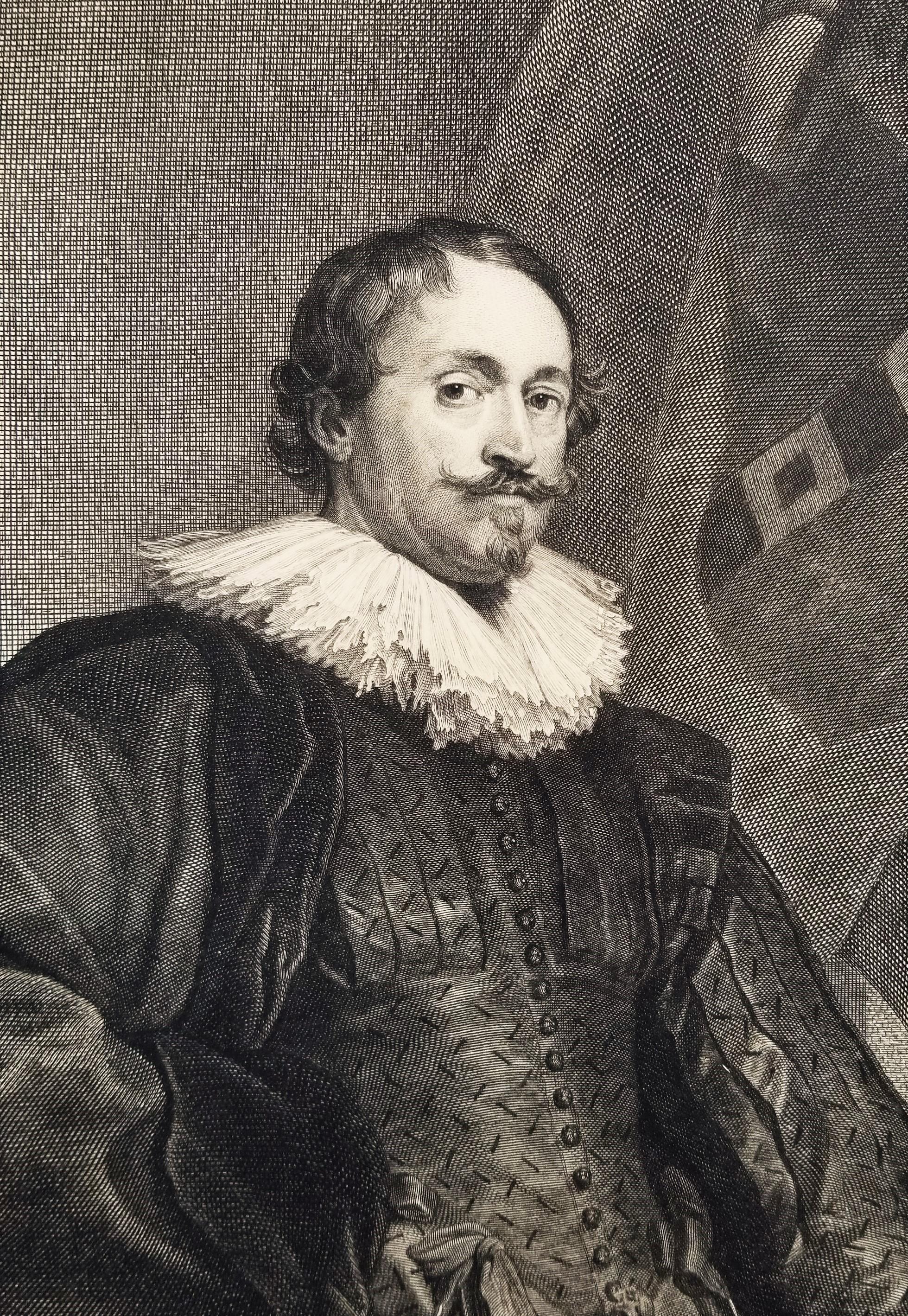 Dominus Nicolaus Vander Borcht /// Anthony Van Dyck Retrato de cuerpo entero Flamenco en venta 9