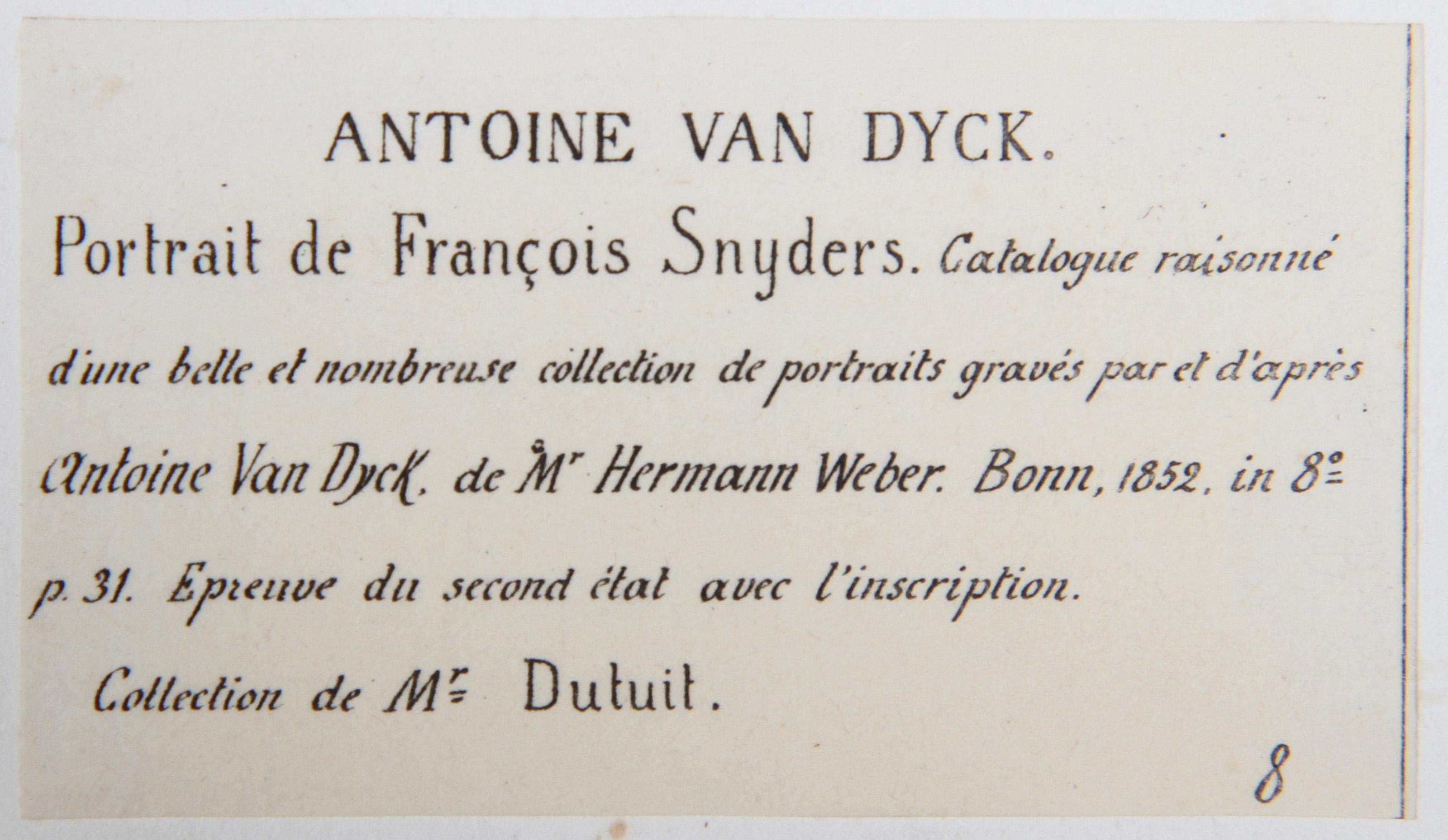 Porträt de Francois Snyders, Heliogravur von Anthony van Dyck – Print von Anthony Van Dyck