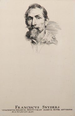 Porträt de Francois Snyders, Heliogravur von Anthony van Dyck