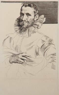 Porträt de Jean Breughel, Heliogravur von Anthony van Dyck