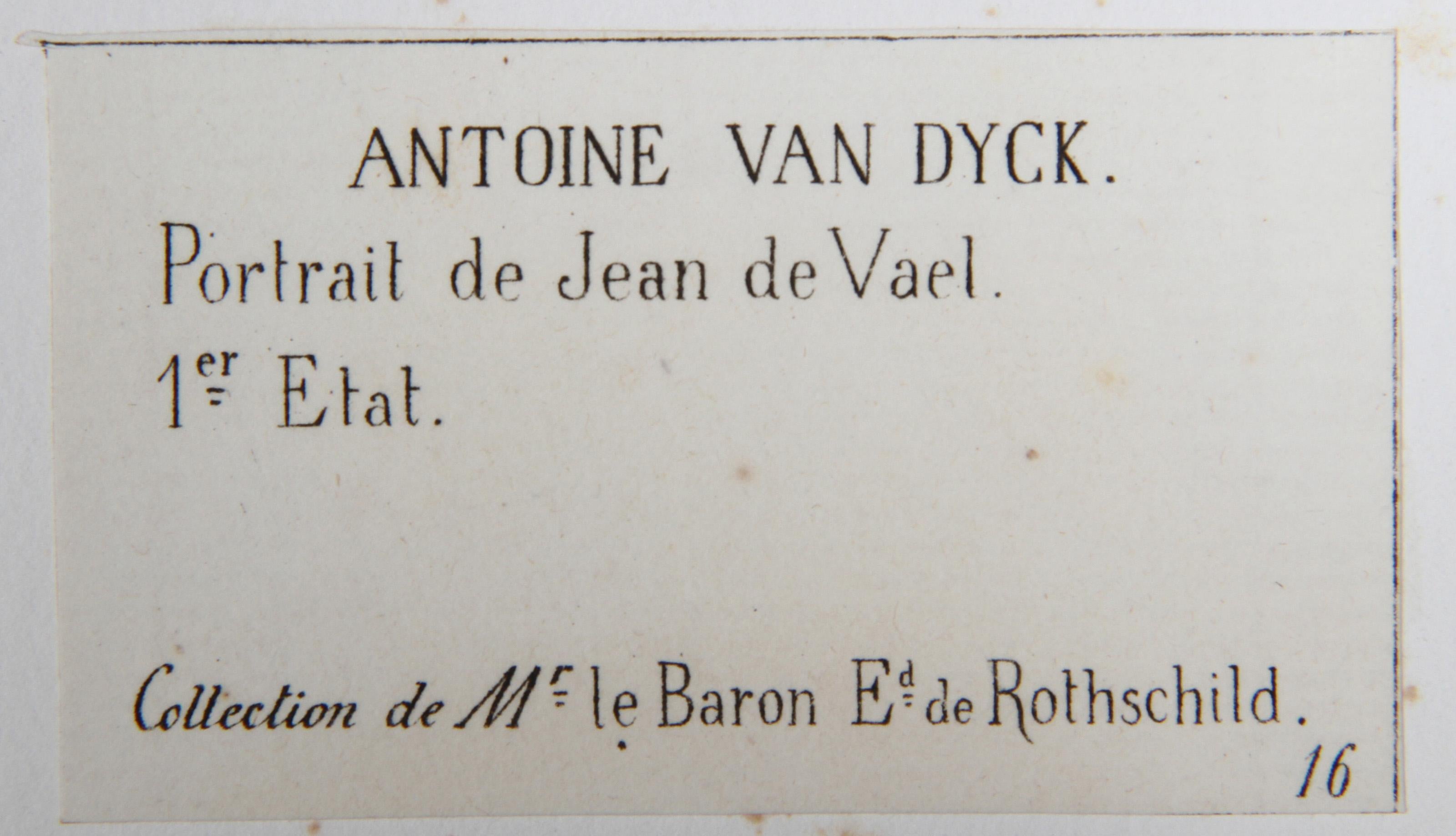 Ritratto di Jean de Vael, Eliografia di Anthony Van Dyck in vendita 1