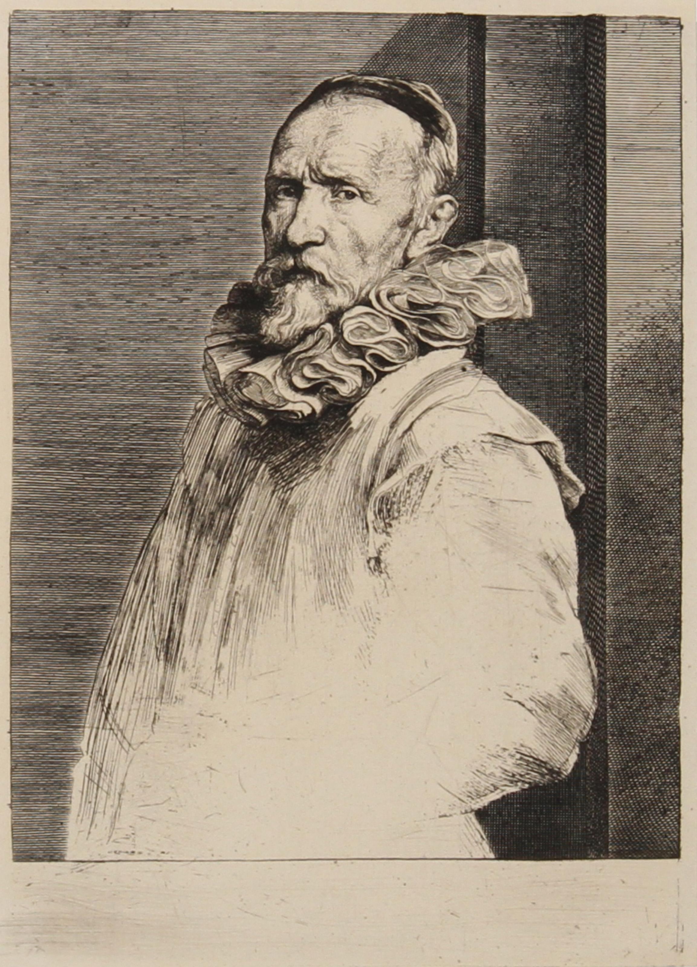 Anthony Van Dyck Print – Porträt de Jean de Vael, Heliogravur von Anthony van Dyck