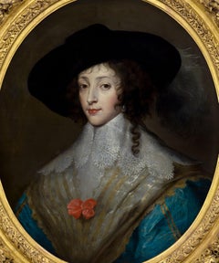 Portrait d'une dame, la reine Henrietta Maria, robe et chapeau d'équitation c.1640, van Dyke