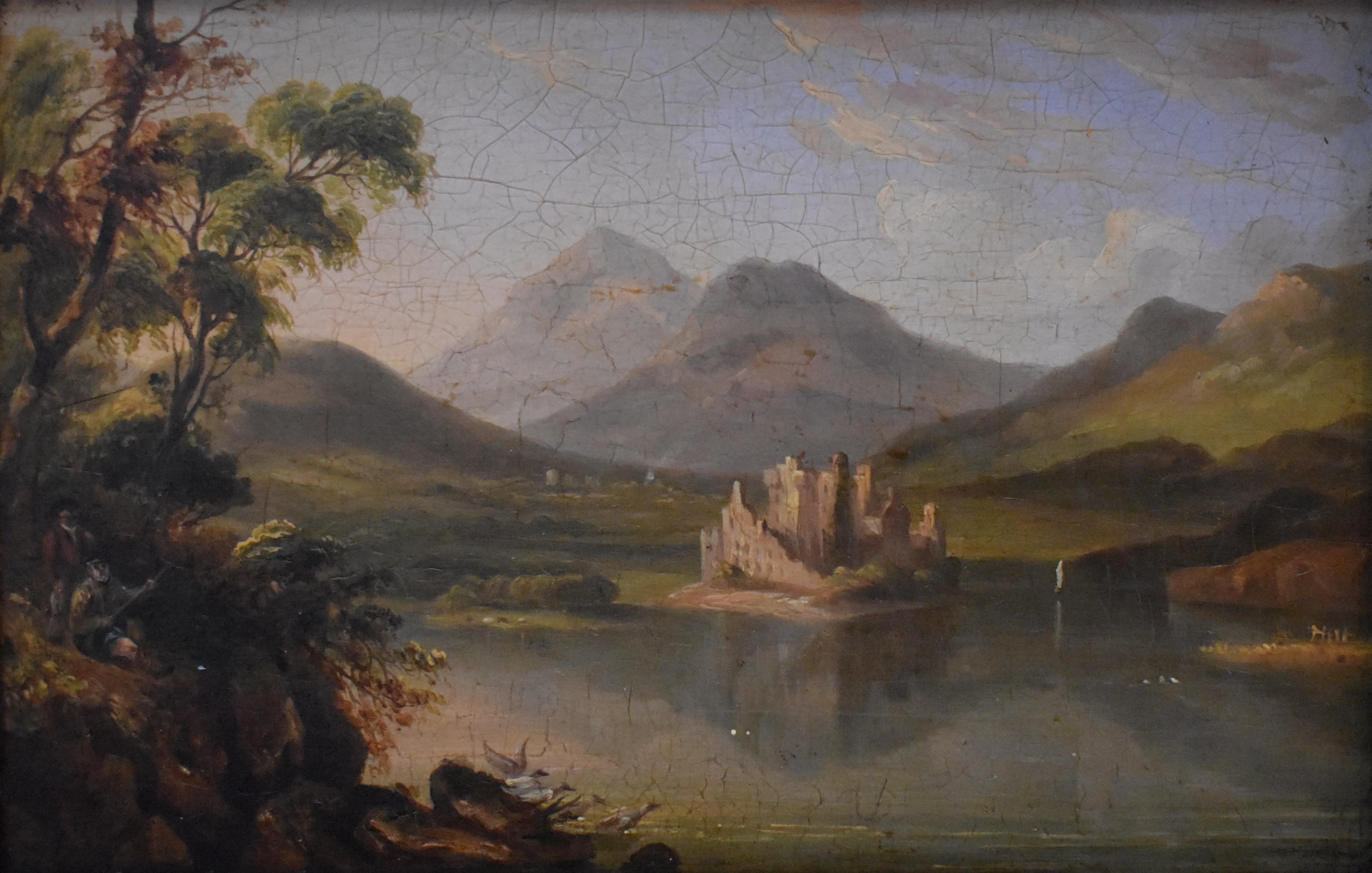 Círculo de Anthony Vandyke Copley Fielding (1787-1855) Castillo de Kilchurn, Escocia 1