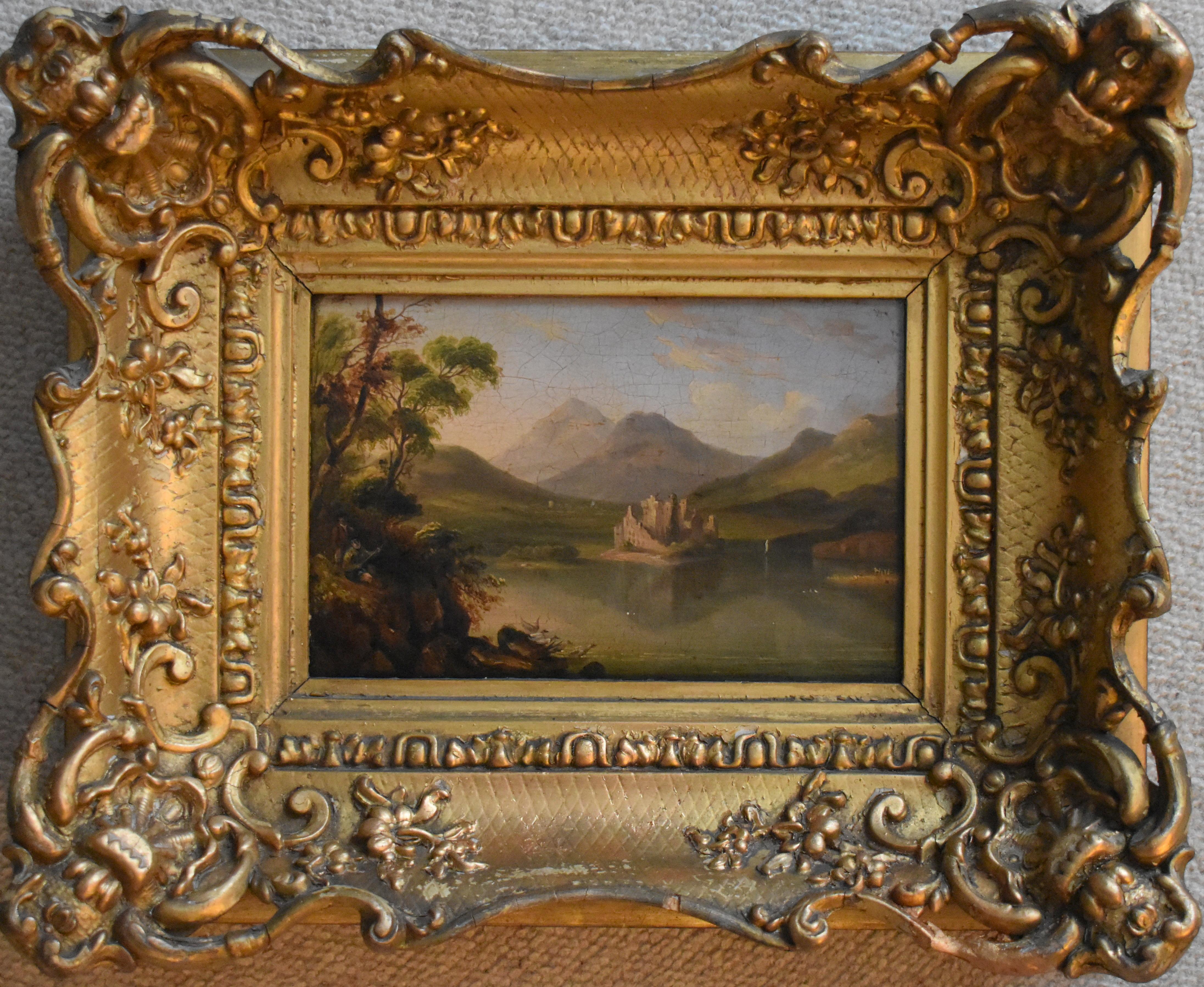 Círculo de Anthony Vandyke Copley Fielding (1787-1855)
Castillo de Kilchurn, Loch Awe Argyll 

Un cuadro del castillo de Kilchurn, sin firmar, fechado hacia 1830 y presentado en un marco dorado de época.  Se sabe que Copley Fielding pintó una vista