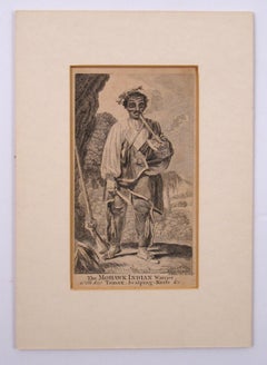 Anthony Walker (1726-1765) - The Mowhawk Indian Warrior – 18thC  Engraving