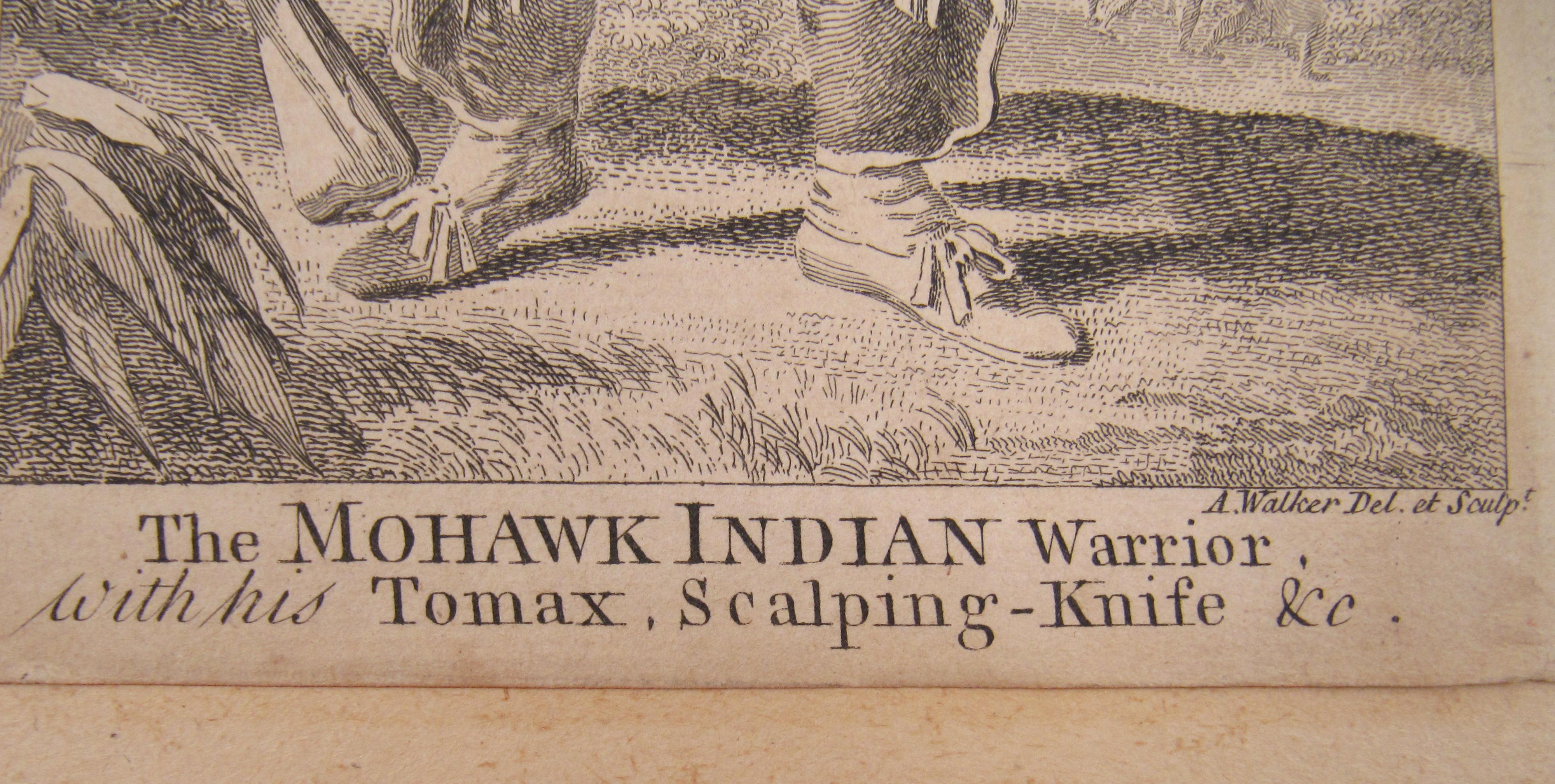 Anthony Walker (1726-1765) - The Mowhawk Indian Warrior – 18thC  Engraving For Sale 2